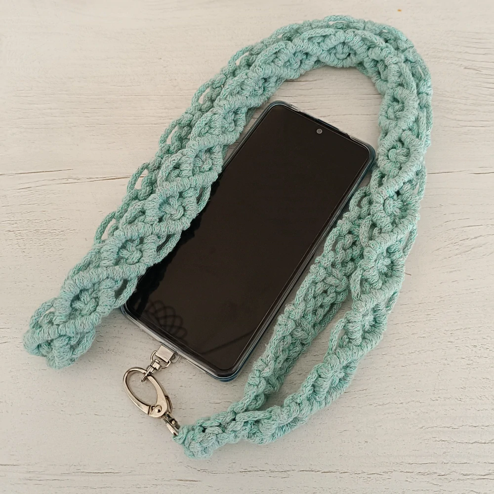 Popruh na mobil - mátová malange