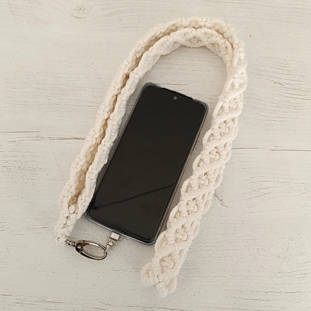 Popruh na mobil ecru