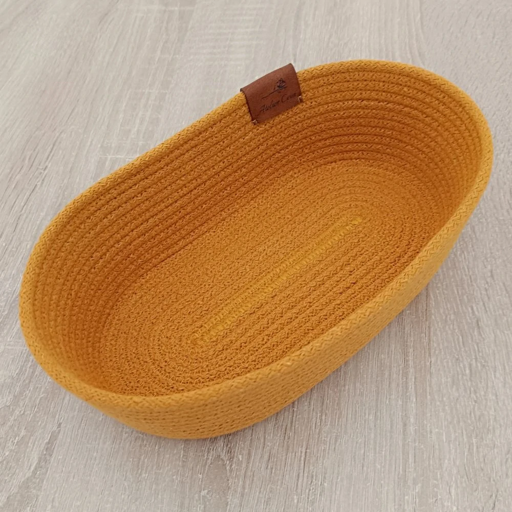 Šitá miska oválná - okrová