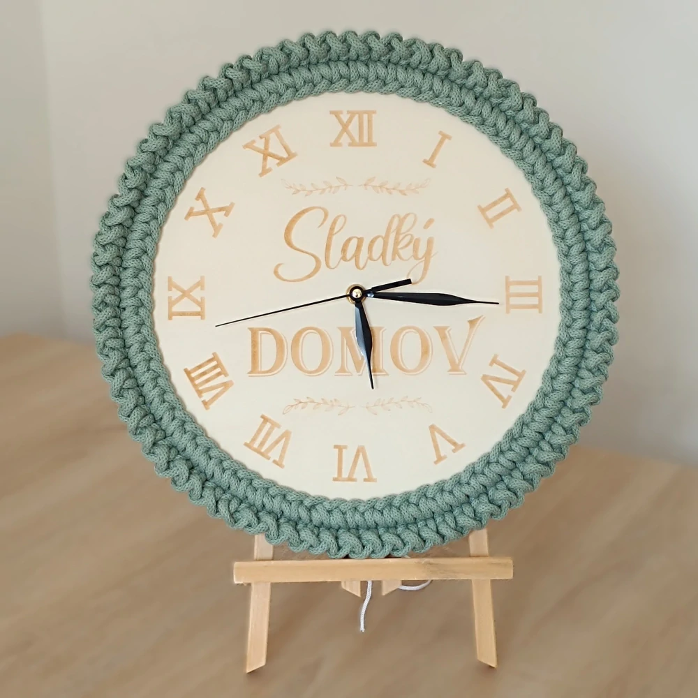 Nástěnné hodiny - divoká máta