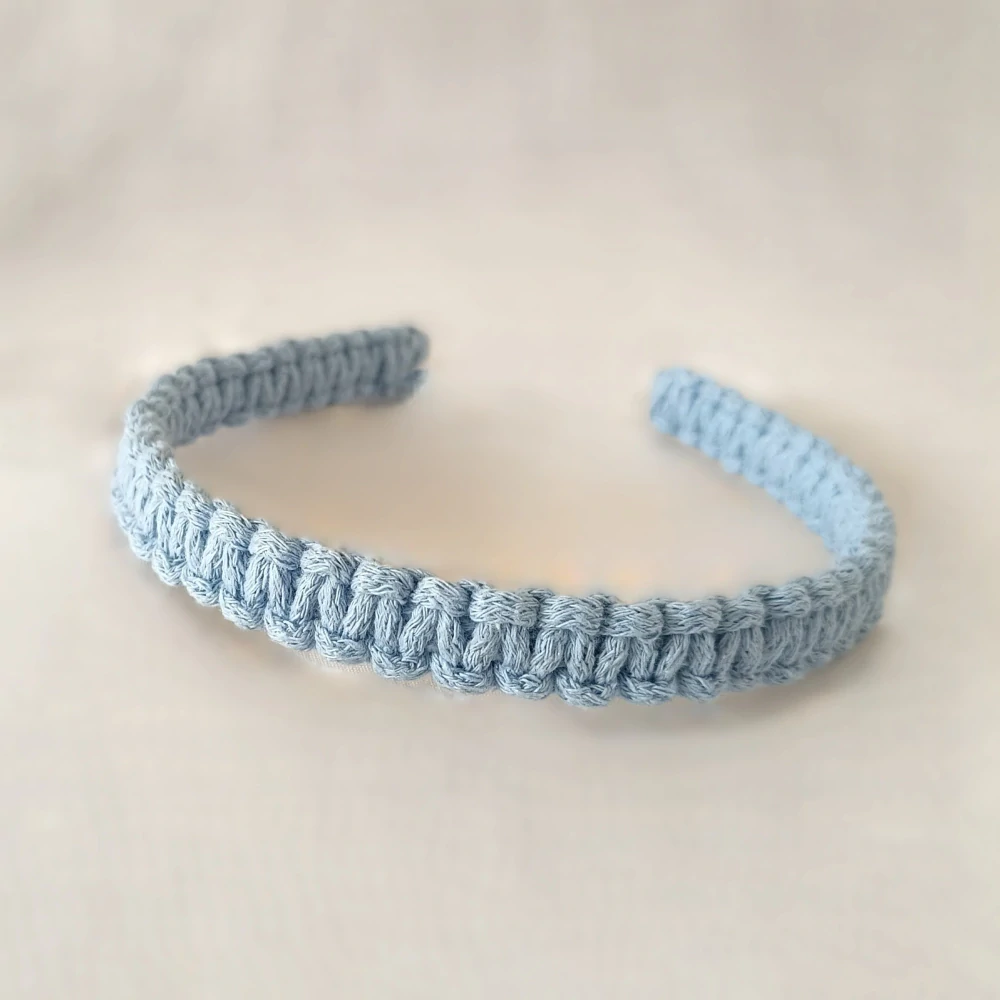 Macrame čelenka modrá