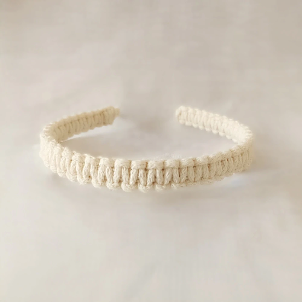 Macrame čelenka ecru