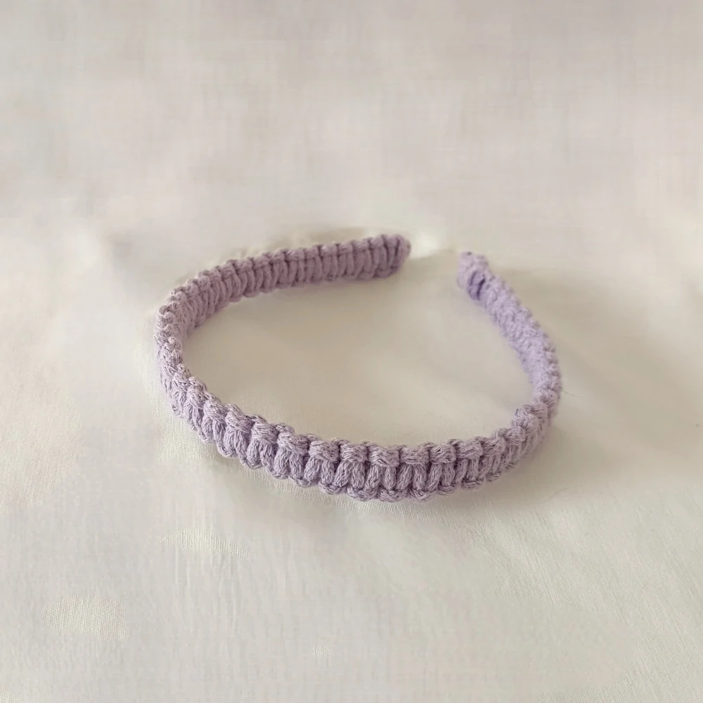 Macrame čelenka levandulová