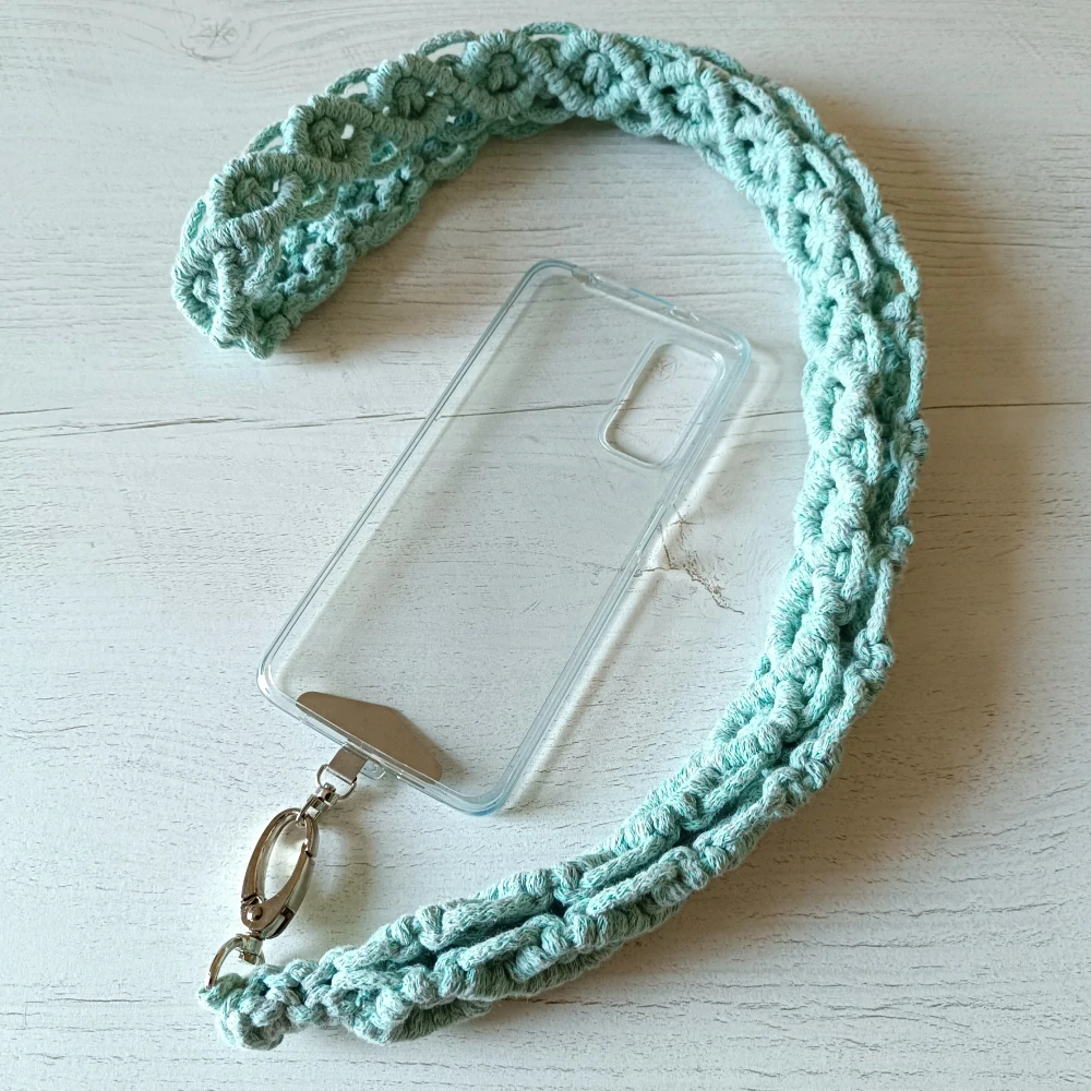 Popruh na mobil - mátová malange