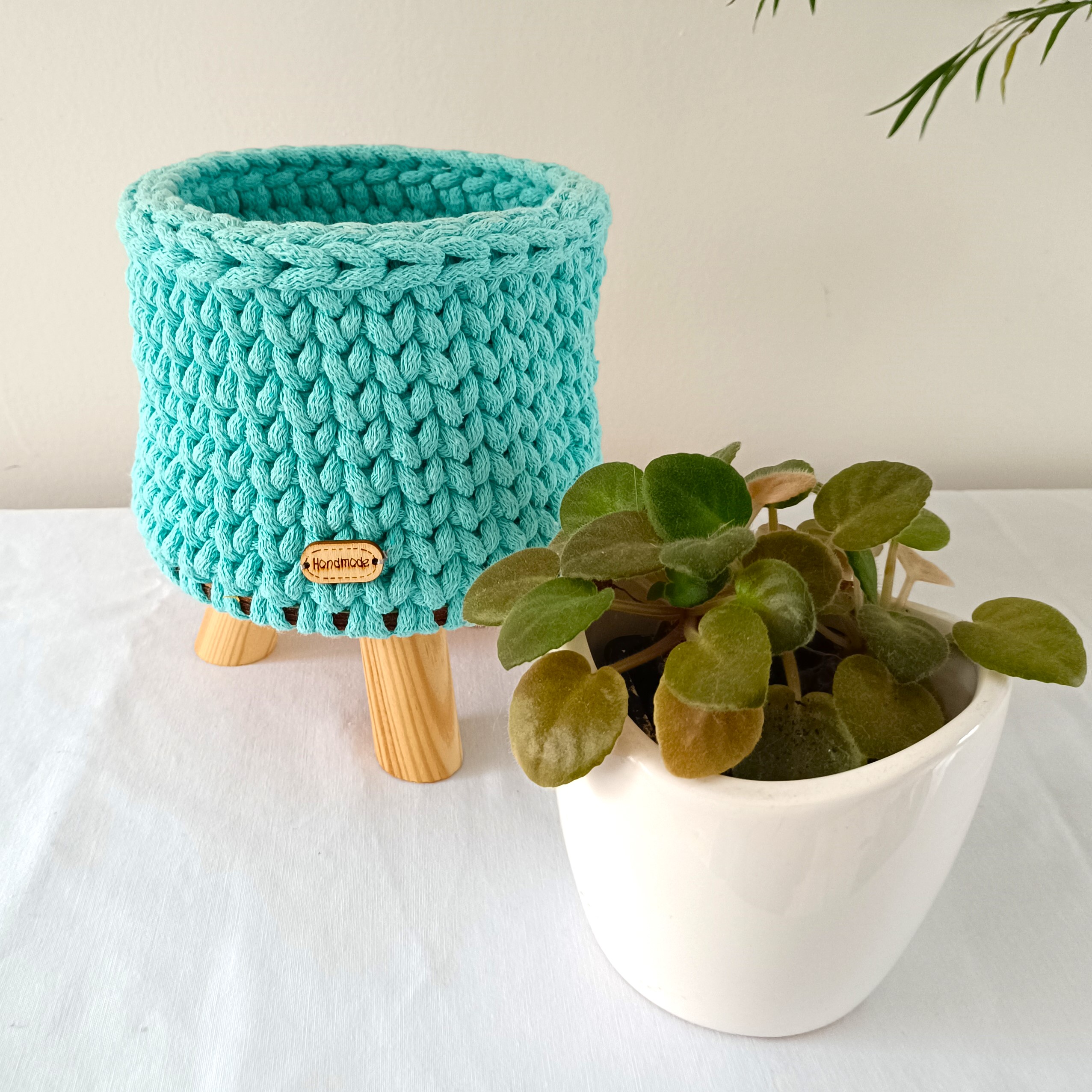 Obal na květináč máta