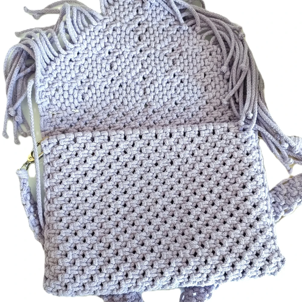 Macrame kabelka levandulová