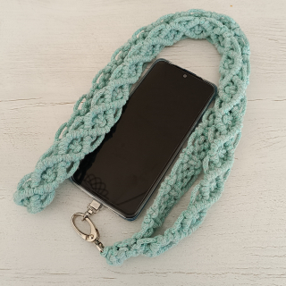 Popruh na mobil - mátová malange