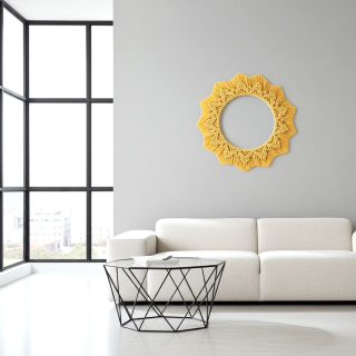 Mandala v barvě žluté