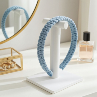 Macrame čelenka modrá